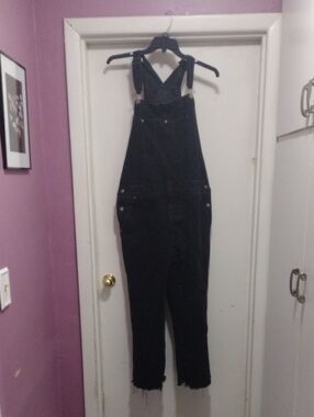Abercrombie & Fitch Black Women's Denim Overalls Large
